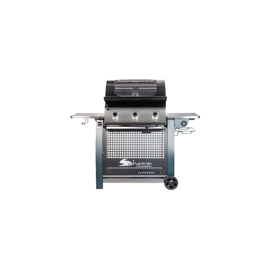 SAHARA S375 3B BBQ WITH SIDE BURNER | S375IR-ST