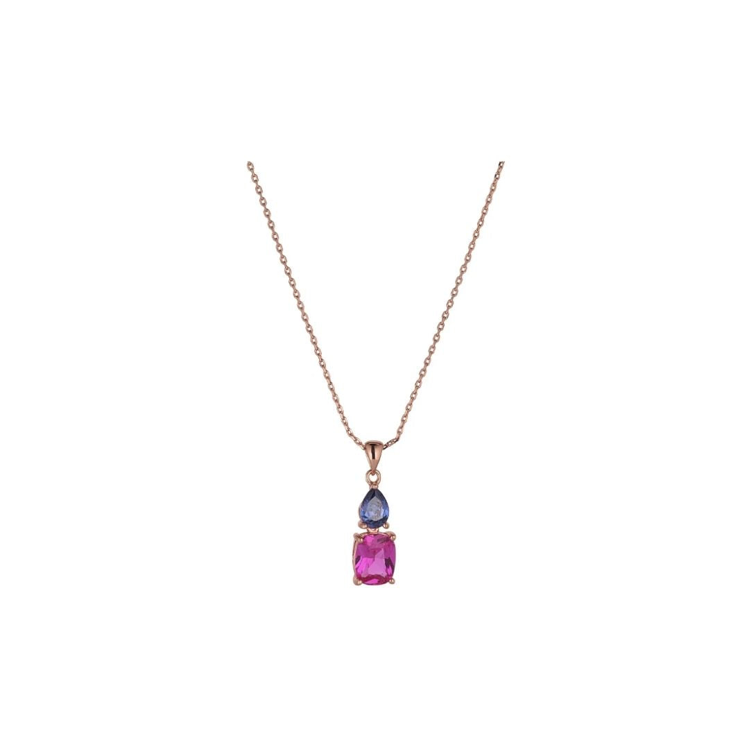 KNIGHT & DAY ROSE RED & PURPLE PENDANT