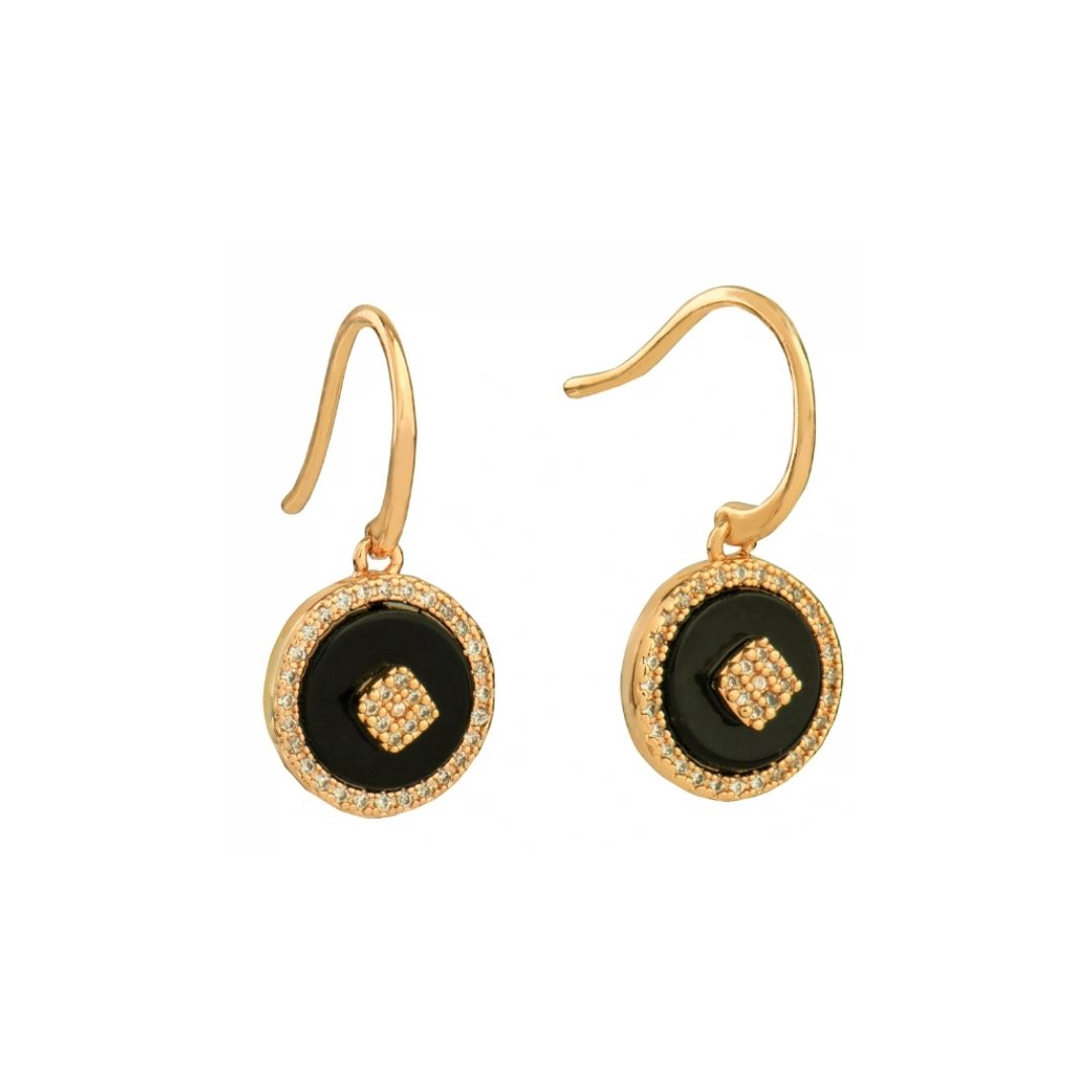 KNIGHT & DAY ONYX EARRINGS