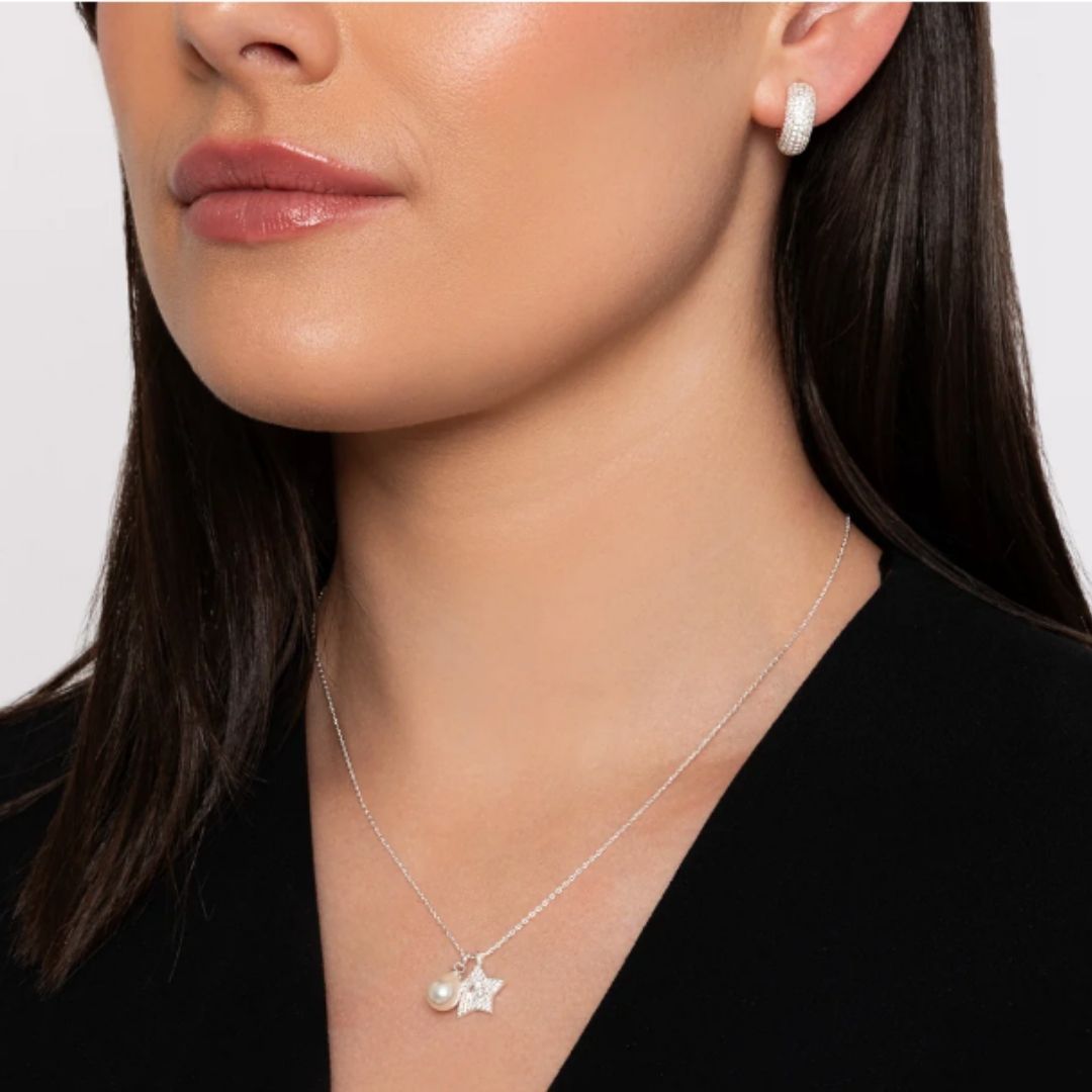 KNIGHT & DAY ADLEY SILVER HOOPS