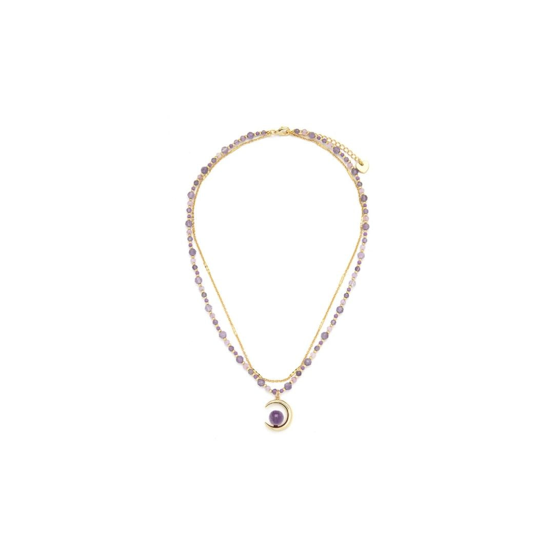 KNIGHT & DAY AMETHYST SEMI PRECIOUS STONE NECKLACE