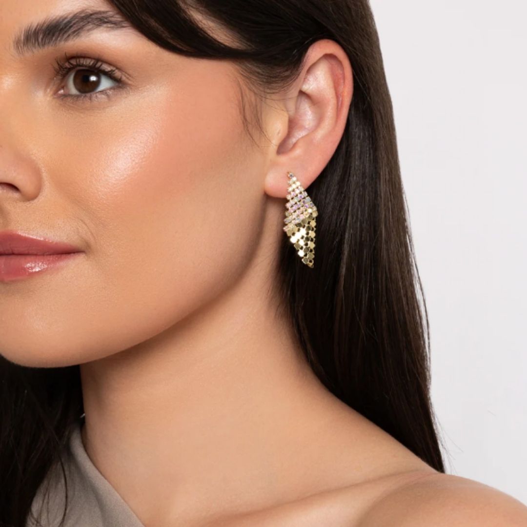 KNIGHT & DAY ADELINA AB CRYSTAL DROP EARRINGS