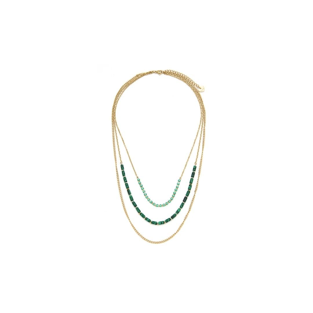KNIGHT & DAY JENNA MALACHITE NECKLACE