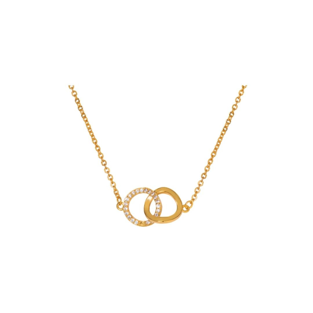 KNIGHT & DAY THE PINK BOX GOLD INTERLINKING CIRCLES