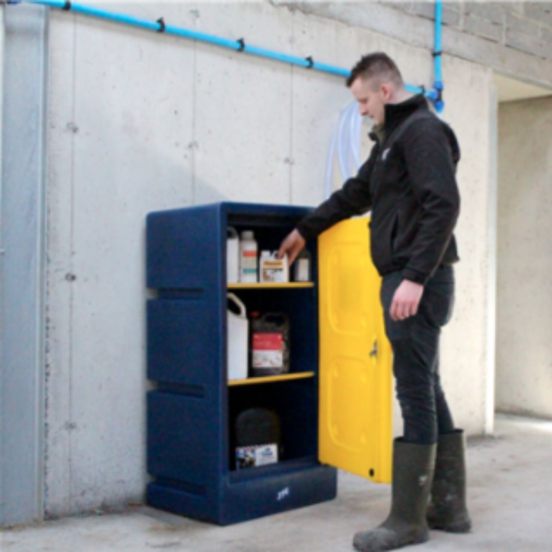 JFC Chemical Storage Cabinet (Navy & Yellow)