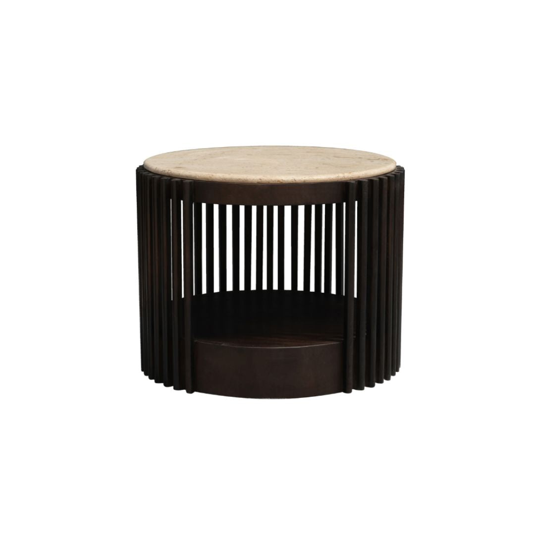 Misha Coffee Table Travertine Dark