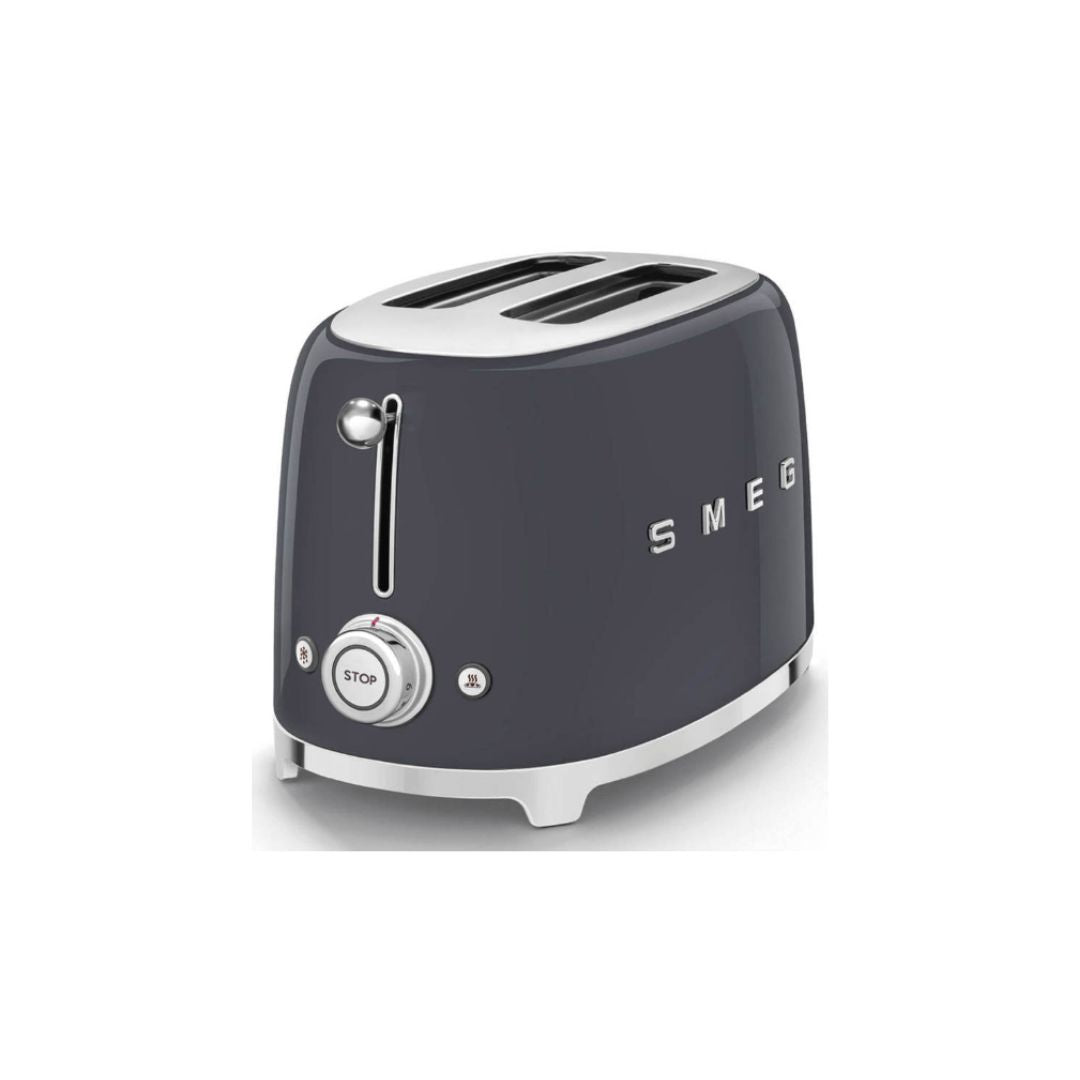 SMEG GREY 2 SLICE TOASTER | TSF01GRUK