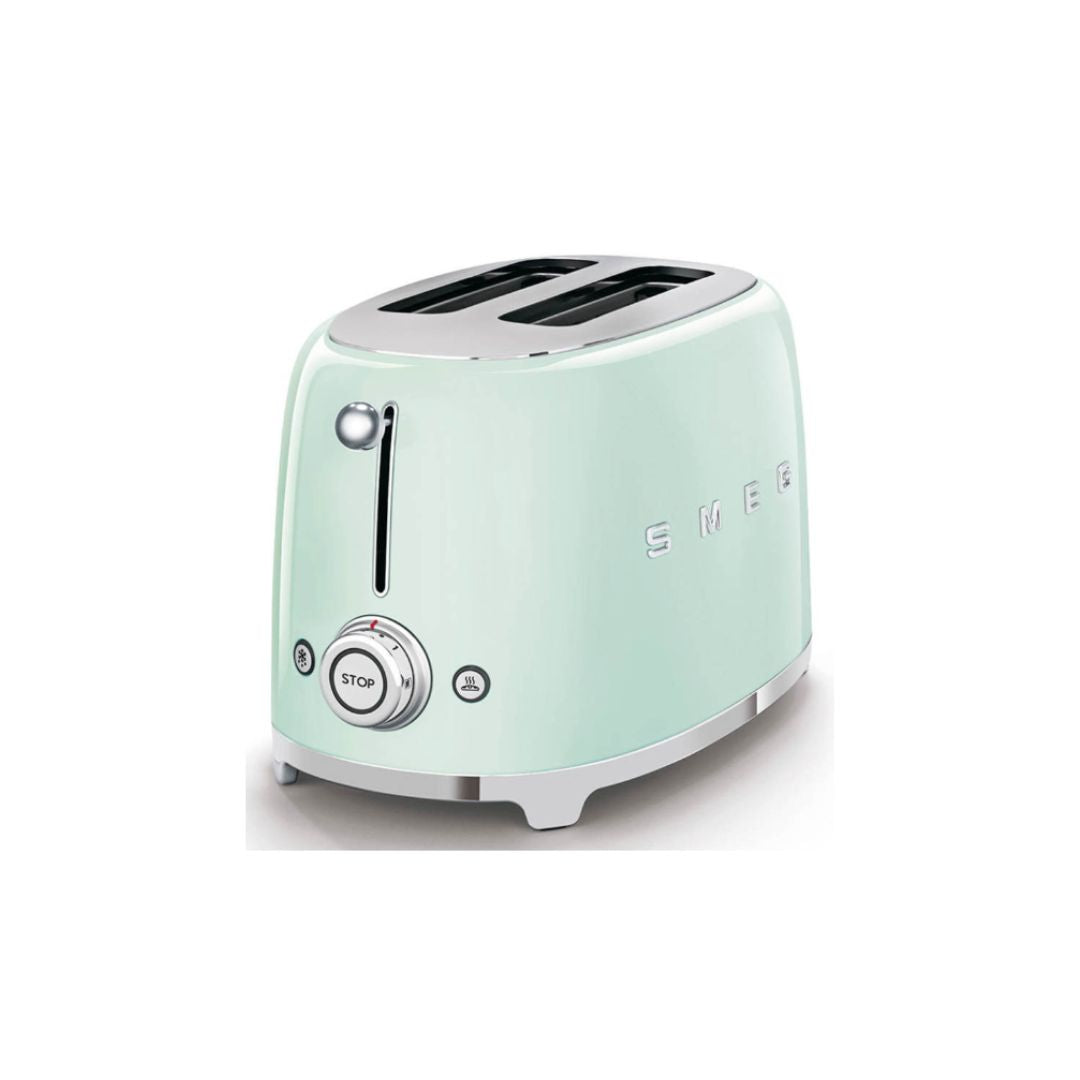 SMEG PASTEL GREEN 2 SLICE TOASTER | TSF01PGUK
