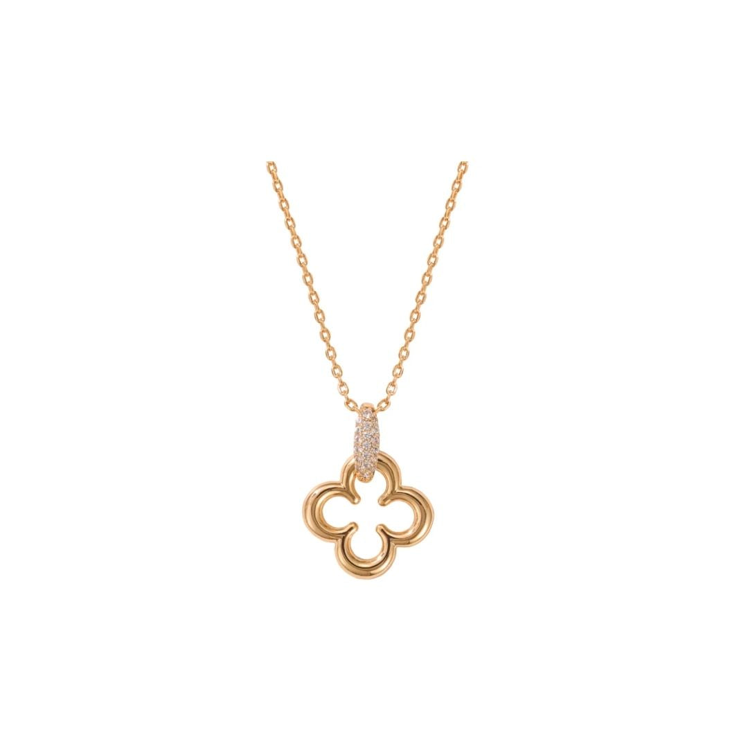 Knight & Day The Pink Box Clover & Crystal Pendant