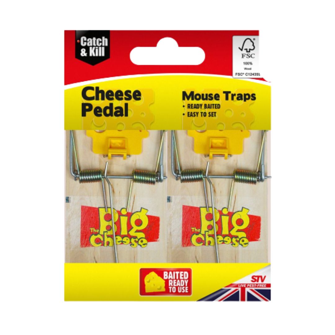 BIG CHEESE CHEESE PEDAL MOUSE TRAP 2 PACK