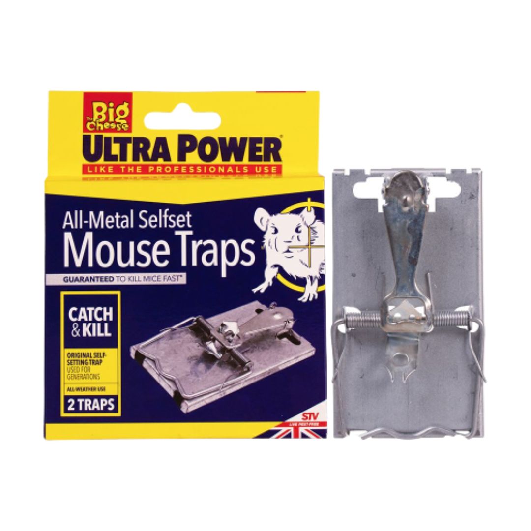 BIG CHEESE ULTRA POWER ALL METAL SELFSET MOUSE TRAP