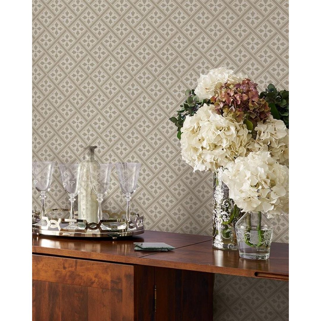 LAURA ASHLEY MR JONES DOVE GREY WALLPAPER