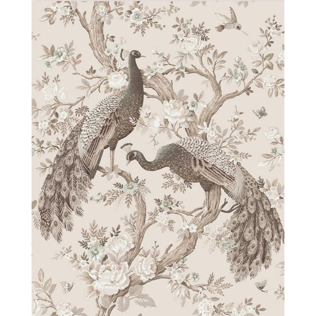 LAURA ASHLEY BELVEDERE SOFT TRUFFLE WALLPAPER
