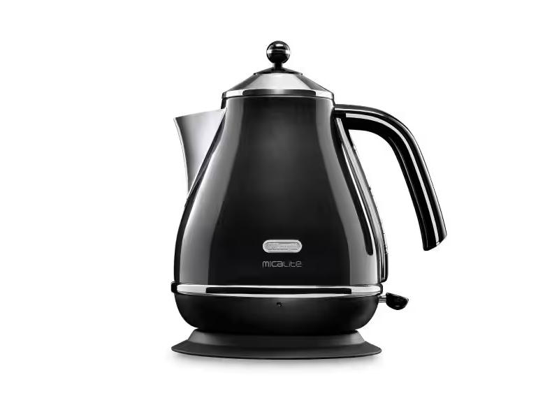 DELONGHI ICONA MICALITE BLACK METALLIC KETTLE | KBOM3001BK