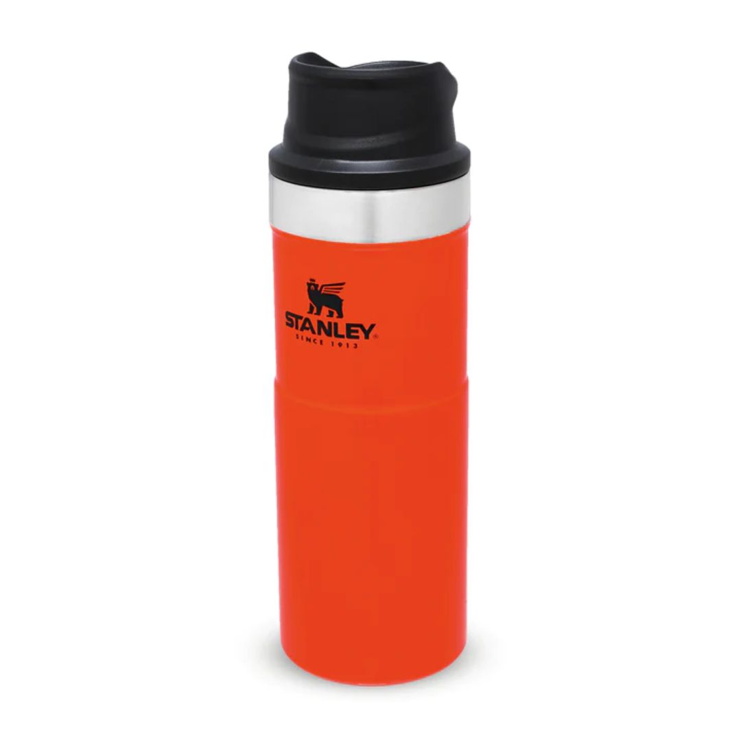 BUR CLASSIC TRIGGER ACTION TRAVEL MUG 0.47L BLAZE ORANGE