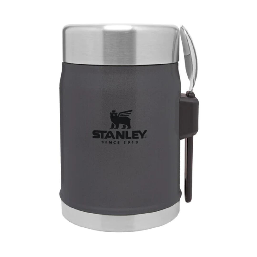 BUR LEGENDARY FOOD JAR + SPORK 0.4L CHARCOAL