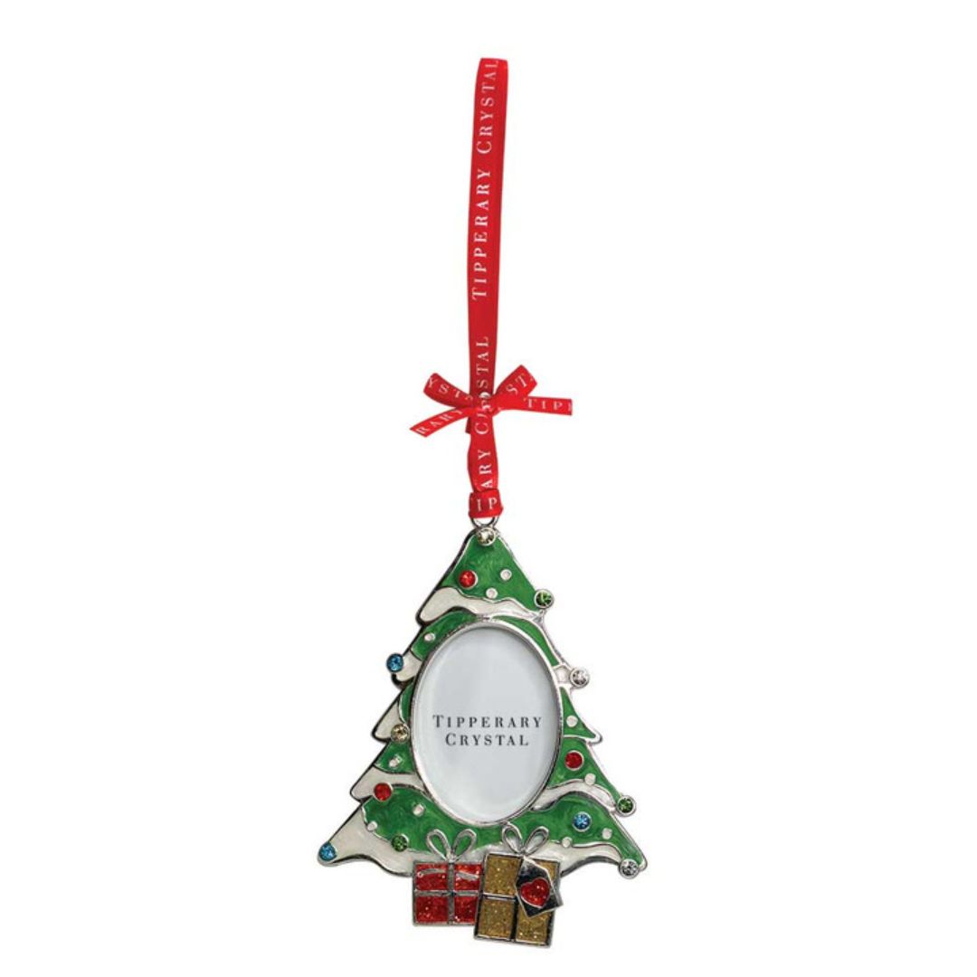 TIPPERARY CRYSTAL SPARKLE CHRISTMAS TREE FRAME DECORATION