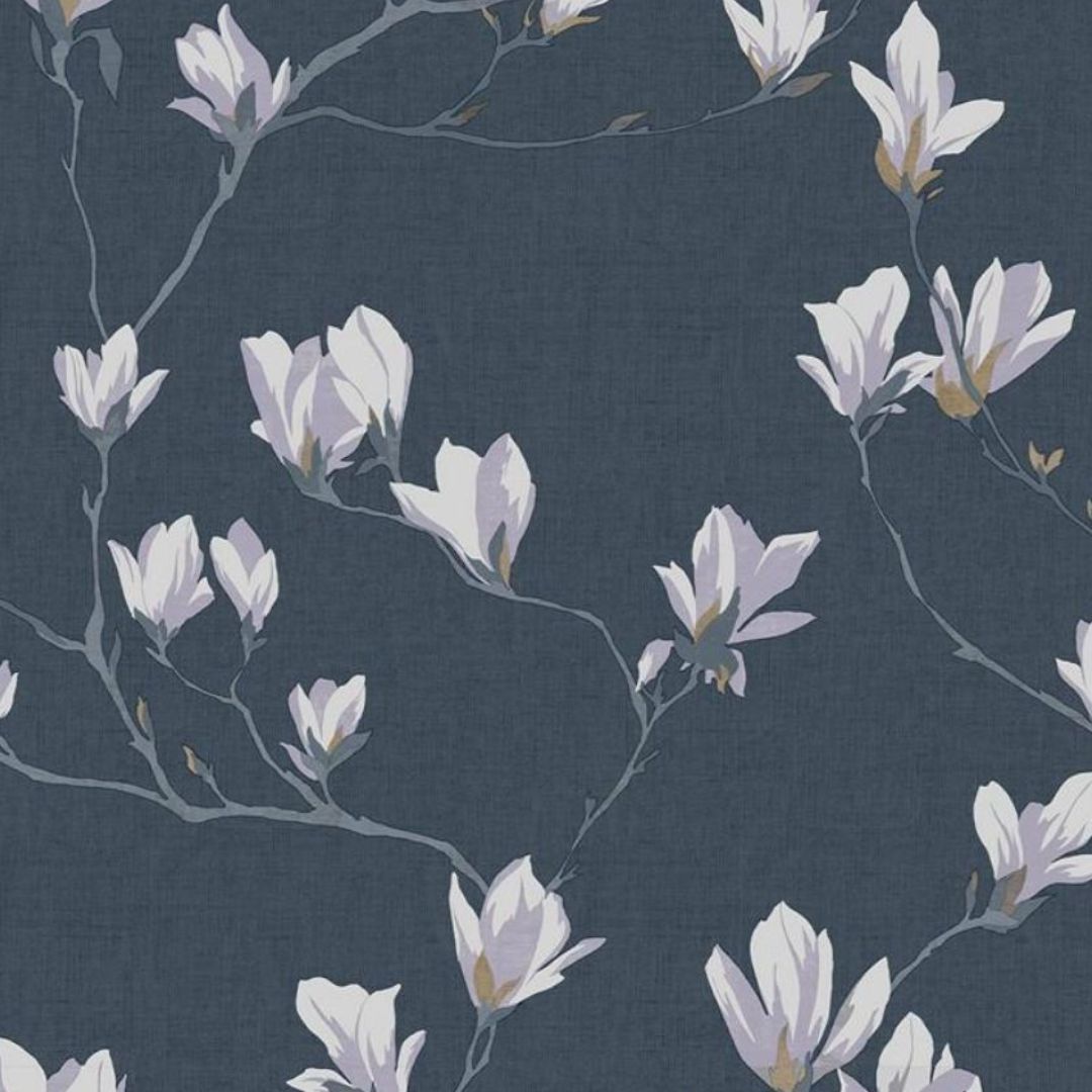 LAURA ASHLEY MAGNOLIA GROVE DUSKY SEASPRAY WALLPAPER