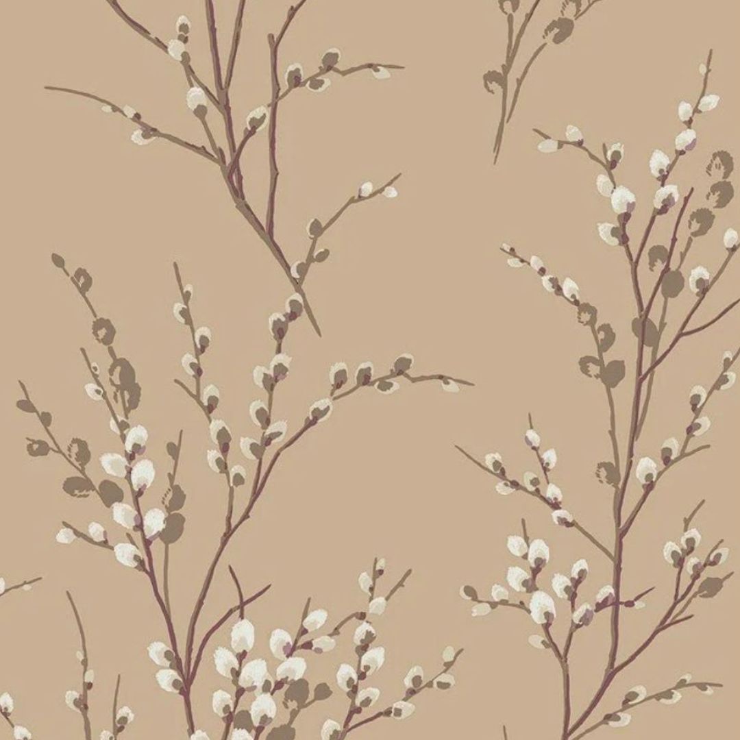 LAURA ASHLEY PUSSY WILLOW NATURAL WALLPAPER