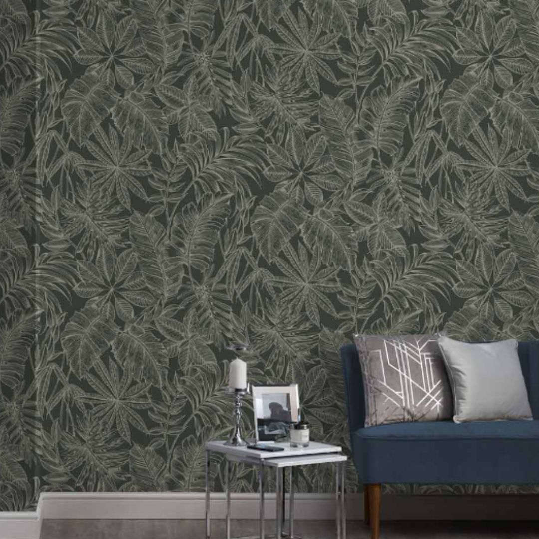 GRAHAM & BROWN TROPIC ARCHIVE DARK GREEN