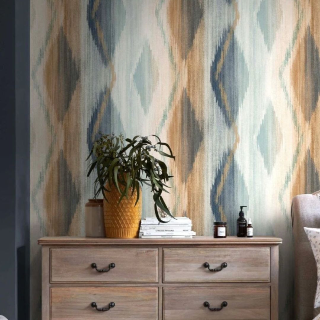 NEXT ABSTRACT IKAT ORANGE WALLPAPER