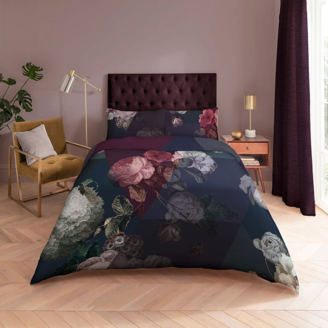 GRAHAM & BROWN TIMEPIECE AMETHYST DOUBLE DUVET COVER SET