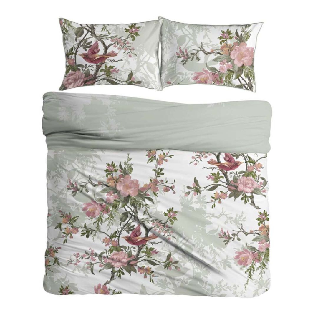 GRAHAM & BROWN VENETIAN SAGE DOUBLE DUVET COVER SET