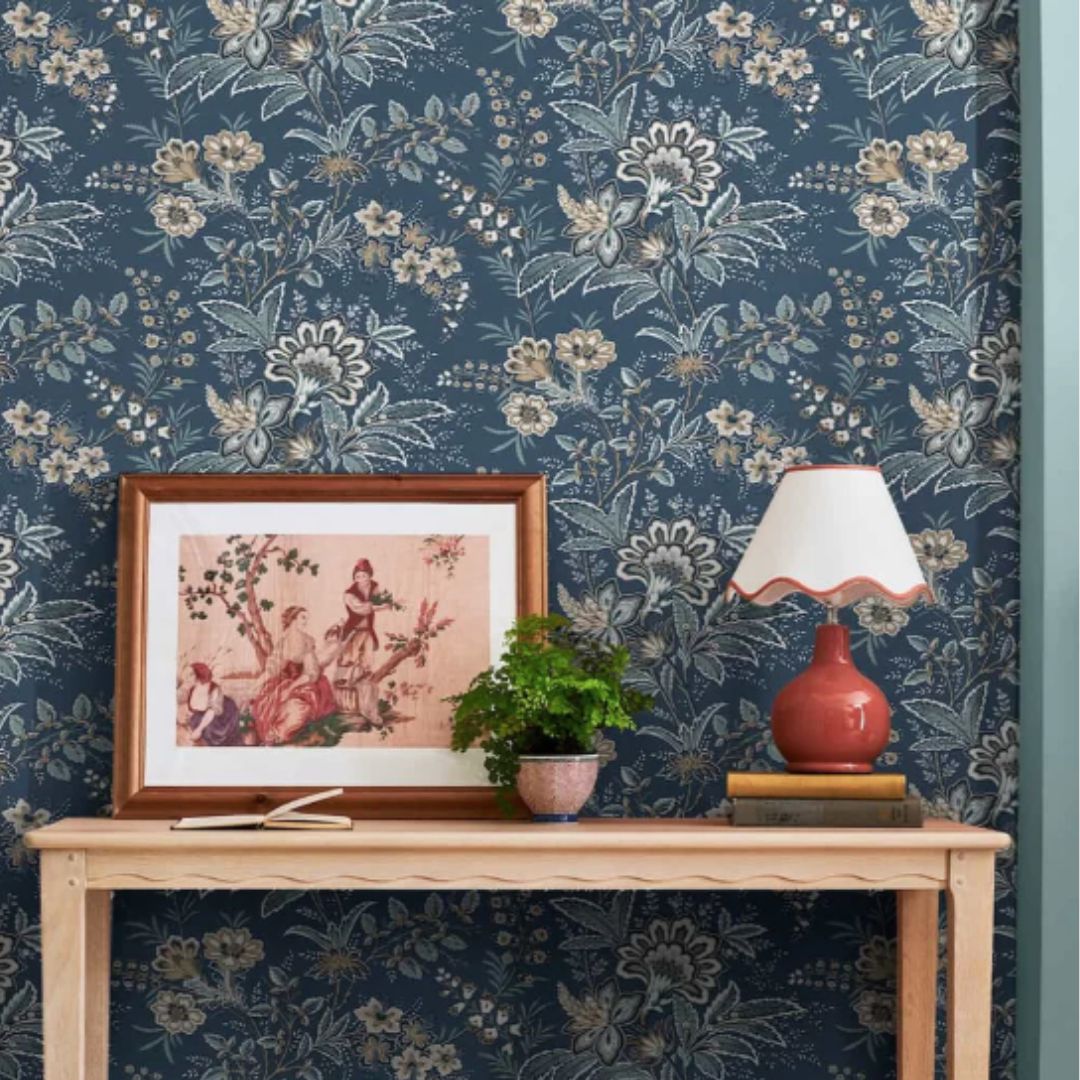 LAURA ASHLEY MARLBROOK DUSKY SEASPRAY WALLPAPER