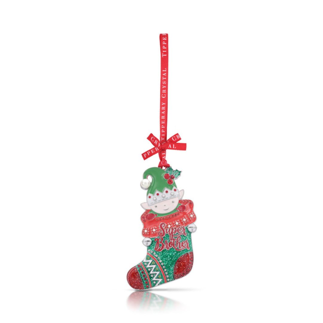 TIPPERARY CRYSTAL LOVED ONES SUPER BROTHER CHRISTMAS DECORATION