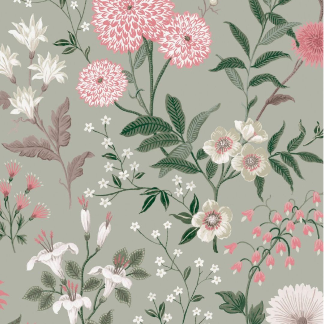 Laura Ashley Otterham Garden Pistachio Wallpaper