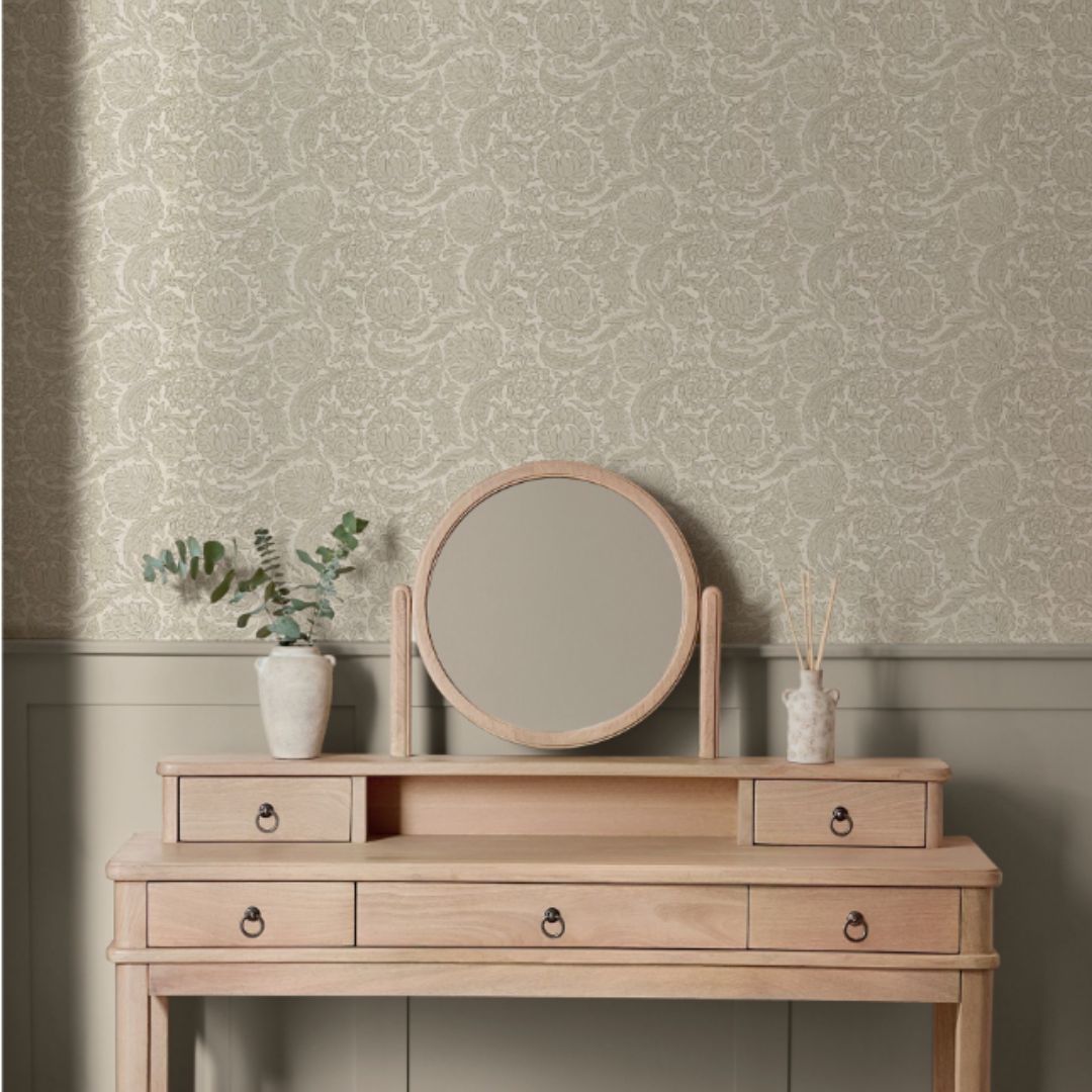 Next Floral Woodblock Linen Wallpaper