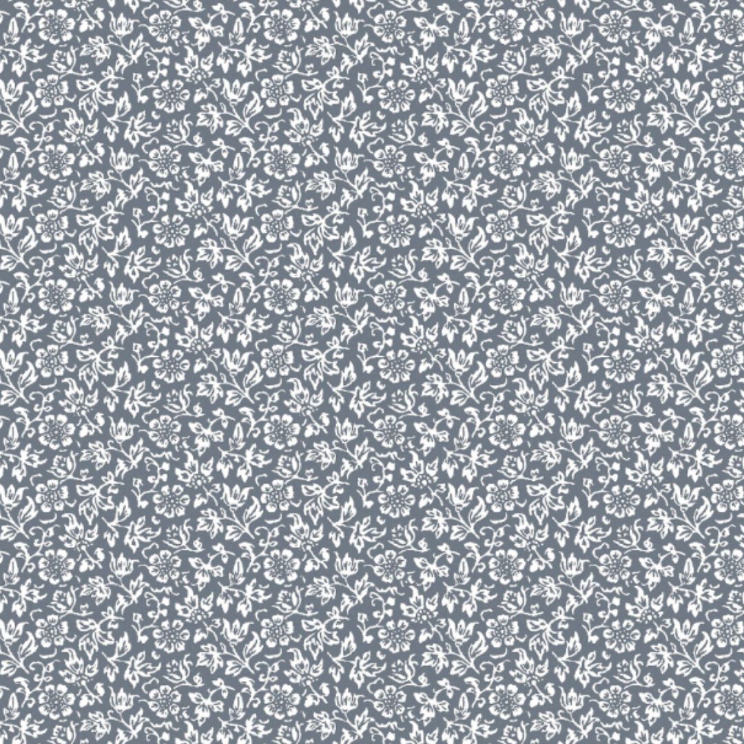 Laura Ashley Sweet Alyssum Denim Blue Wallpaper