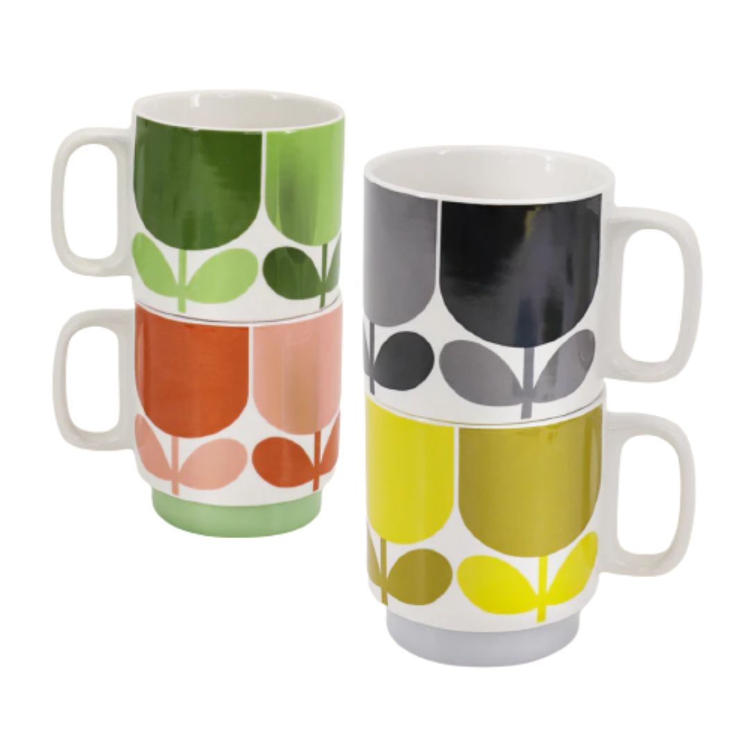 ORLA KIELY STACKABLE MUGS SET OF 4