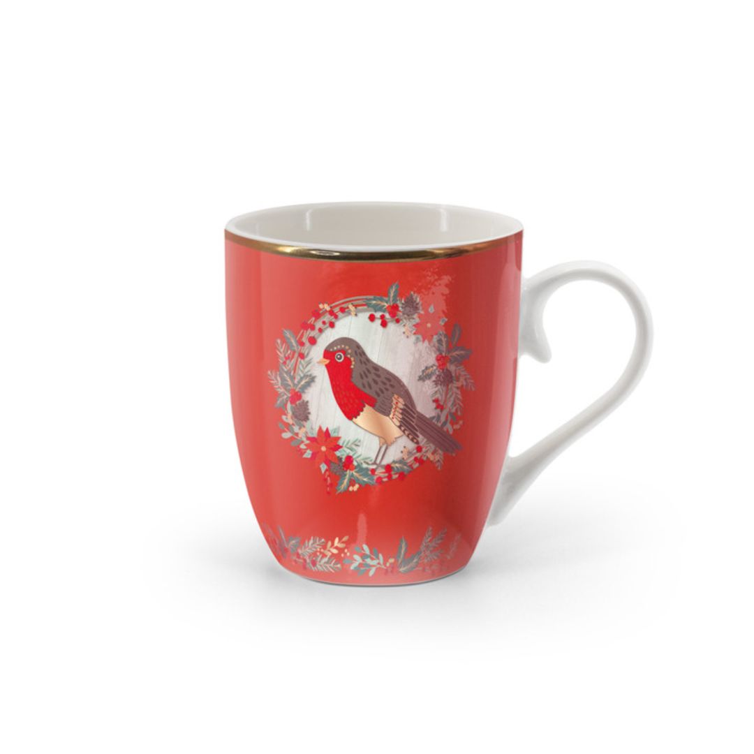 TIPPERARY CRYSTAL CHRISTMAS MUG CHRISTMAS ROBIN