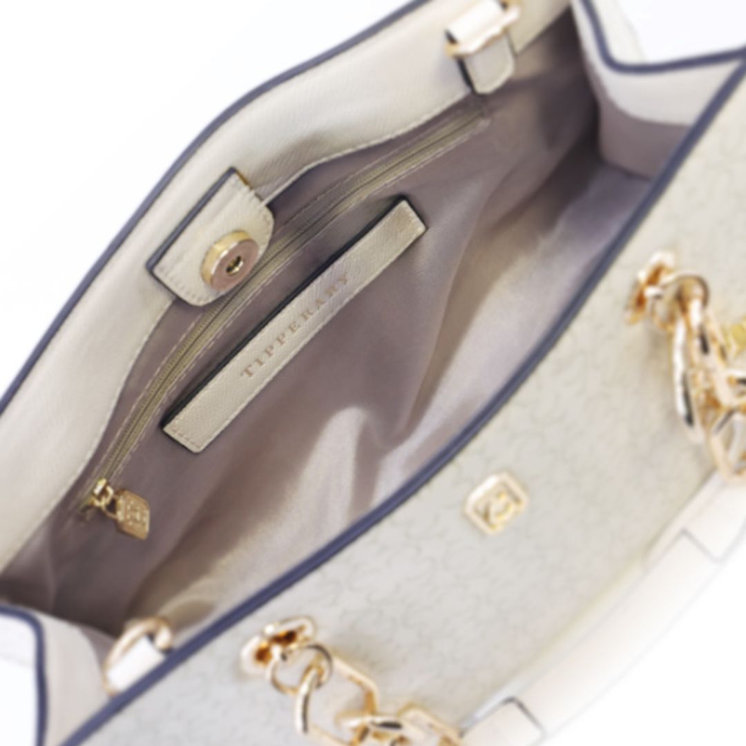 Tipperary Crystal Monogram Handbag | Ivory