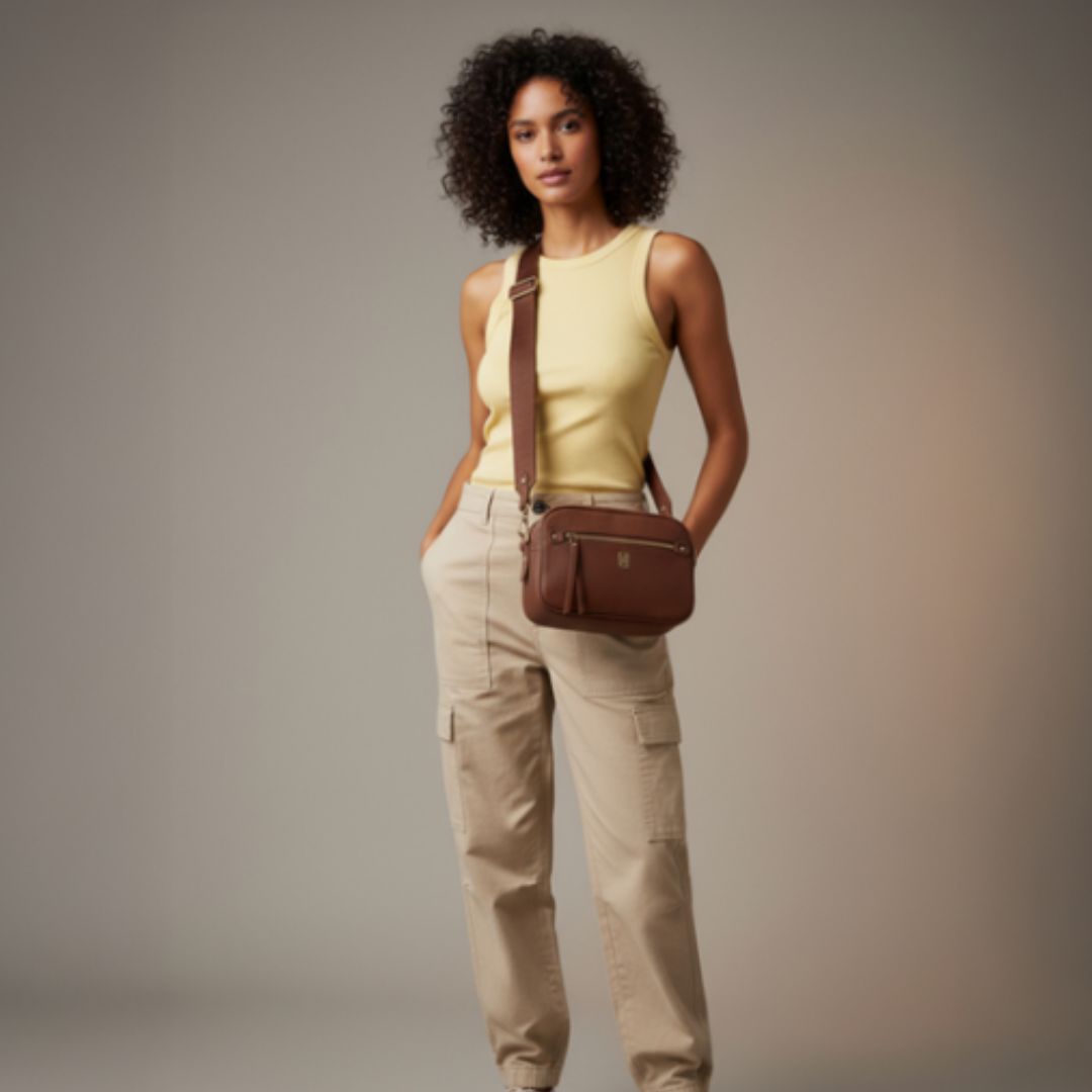 Tipperary Crystal Brooks Cross Body Bag | Chocolate