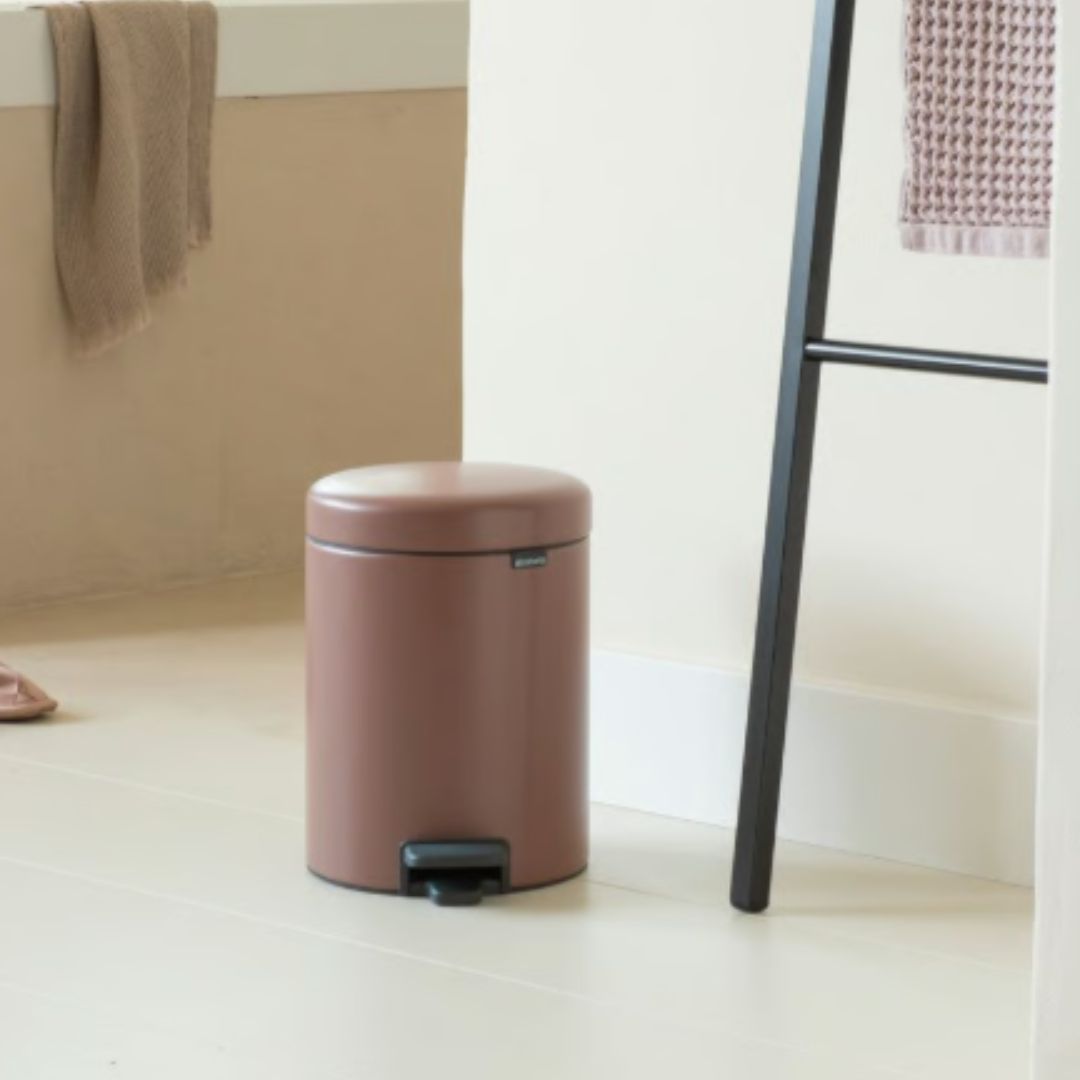 Brabantia NewIcon 5ltr Pedal Bin | Satin Taupe
