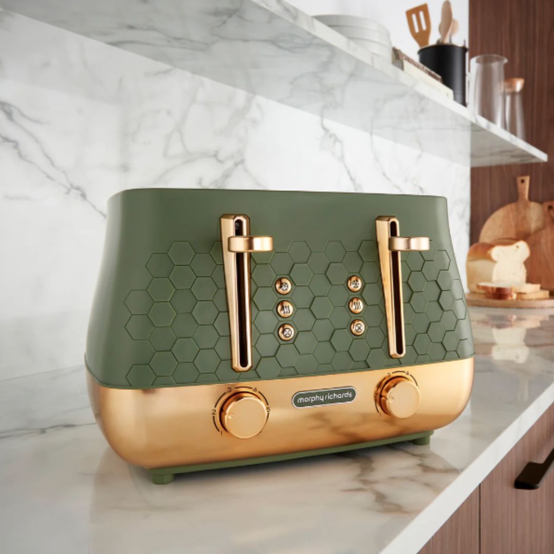 Morphy Richards Cassini 4 Slice Toaster | Olivine