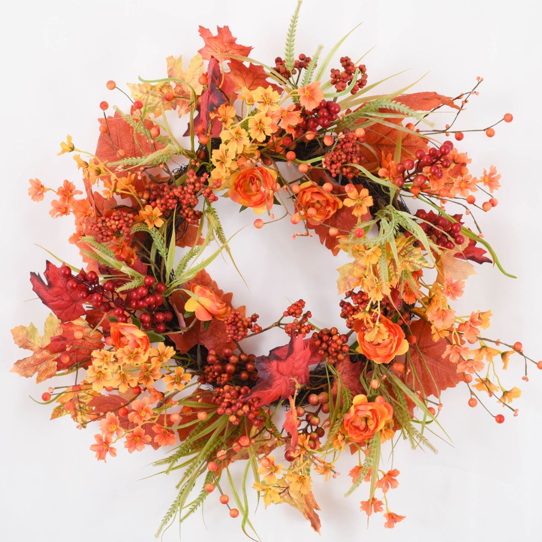AUTUMN GLORY WREATH 60CM