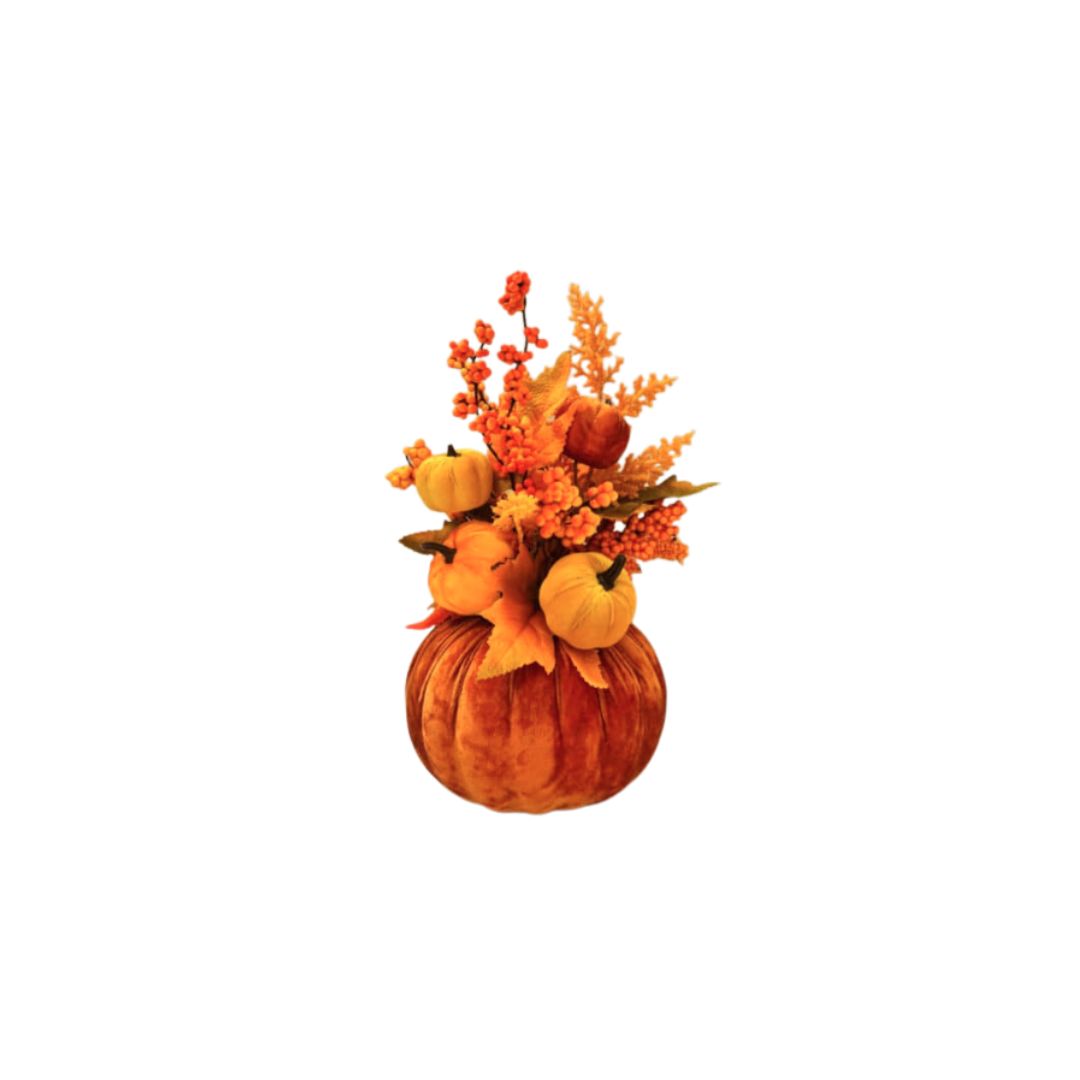 Velvet Pumpkin Decor