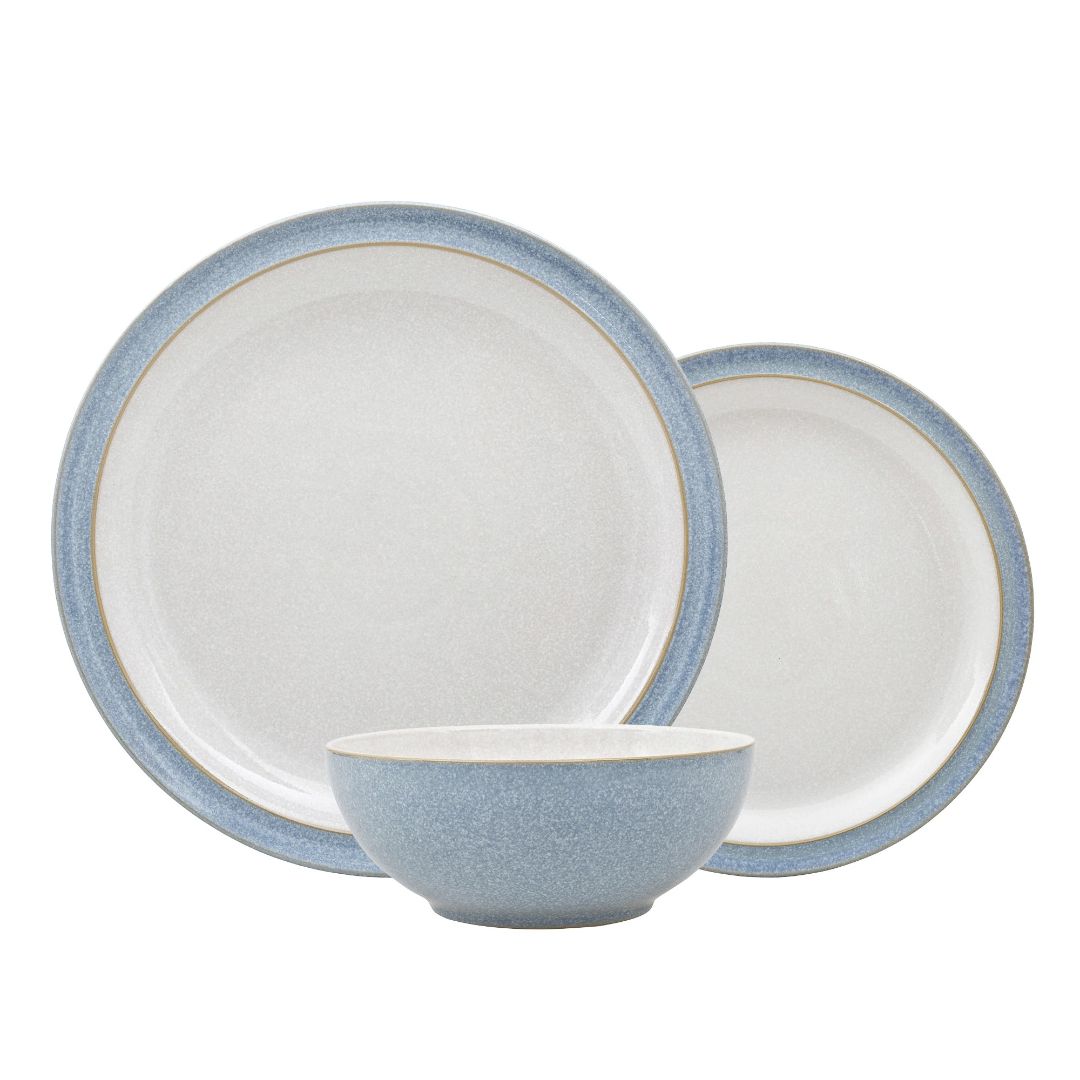 DENBY ELEMENTS BLUE 12 PIECE TABLEWARE SET