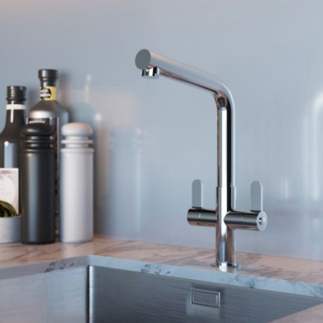 St James Oda Dual Lever Sink Mixer | Chrome