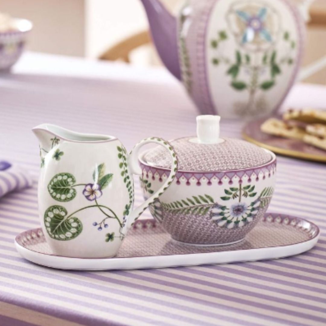 PIP STUDIO LILY & LOTUS SUGAR BOWL LILAC