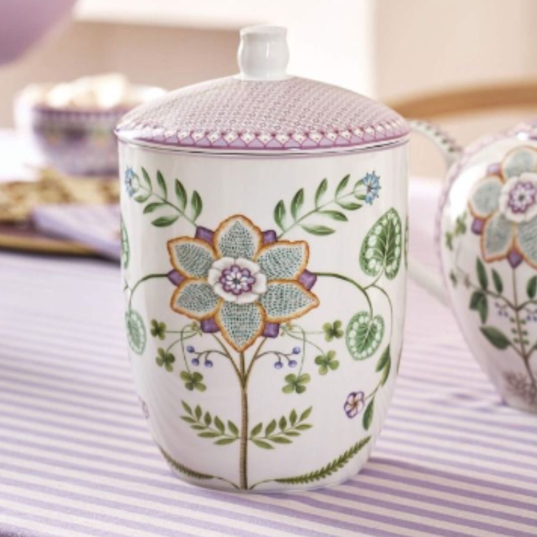 PIP STUDIO LILY & LOTUS STOARGE JAR LILAC