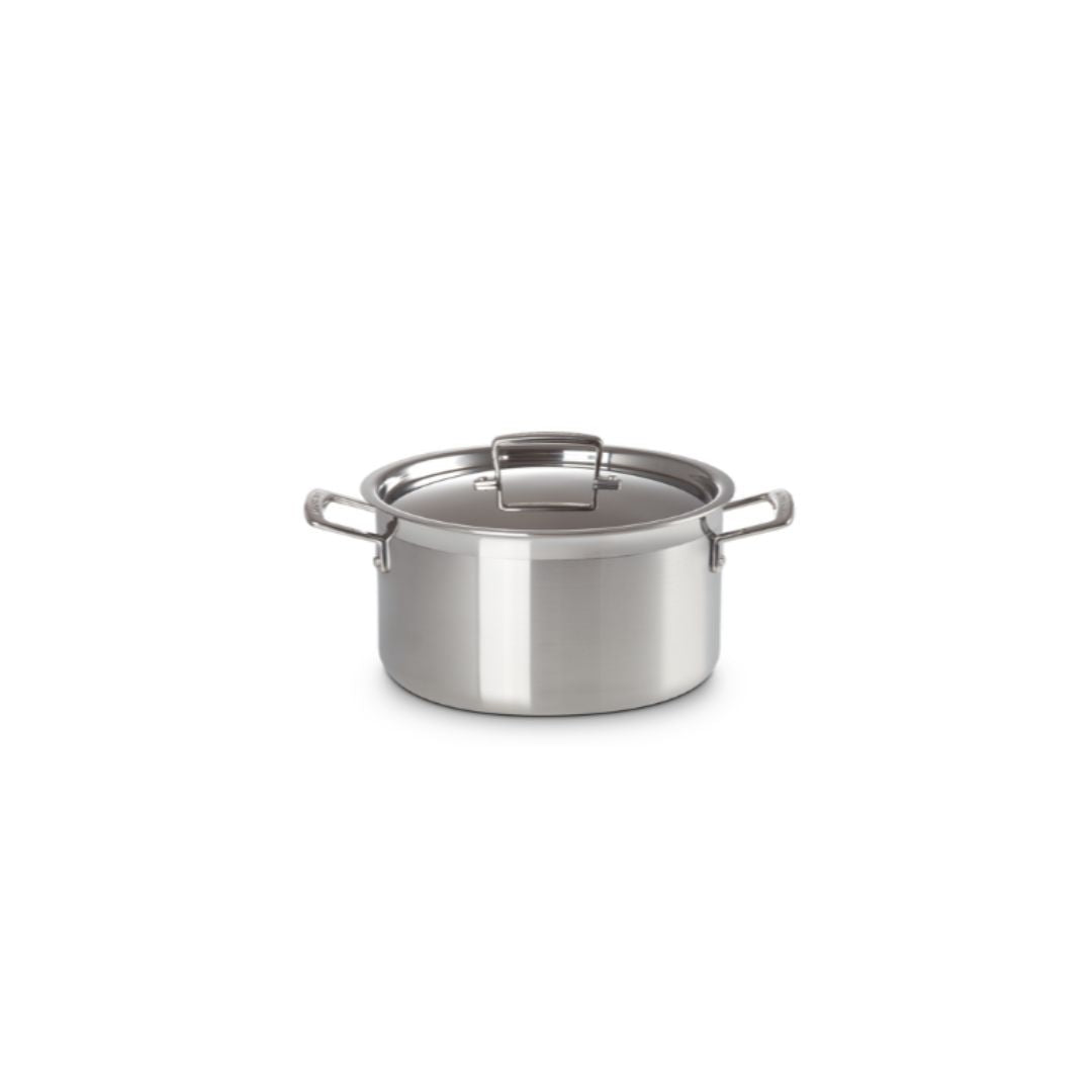 LE CREUSET 3PLY STAINLESS STEEL DEEP CASSEROLE
