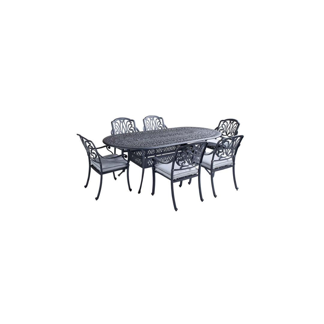 HARTMAN CAPRI OVAL SET WITH PARASOL | 6 SEATER