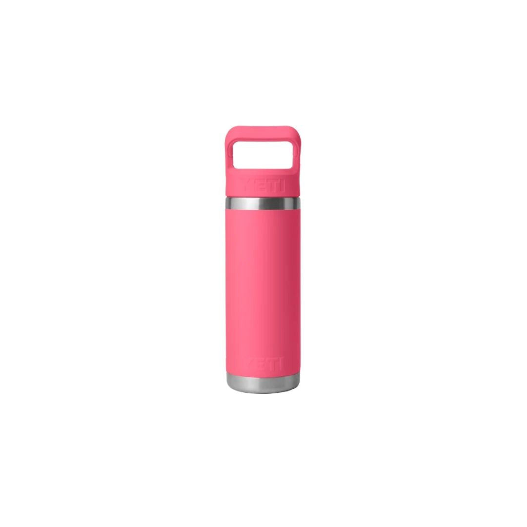 Yeti Rambler 18oz Bottle with Colour-Matched Straw Cap | Tropical Pink