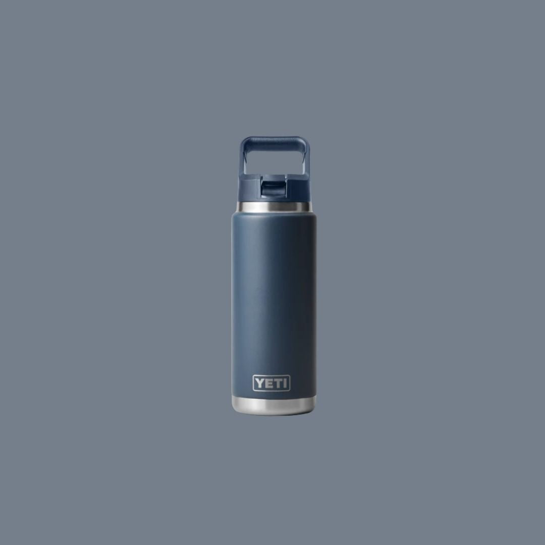 Yeti Rambler 26oz Bottle with Colour-Matched Straw Cap | Navy