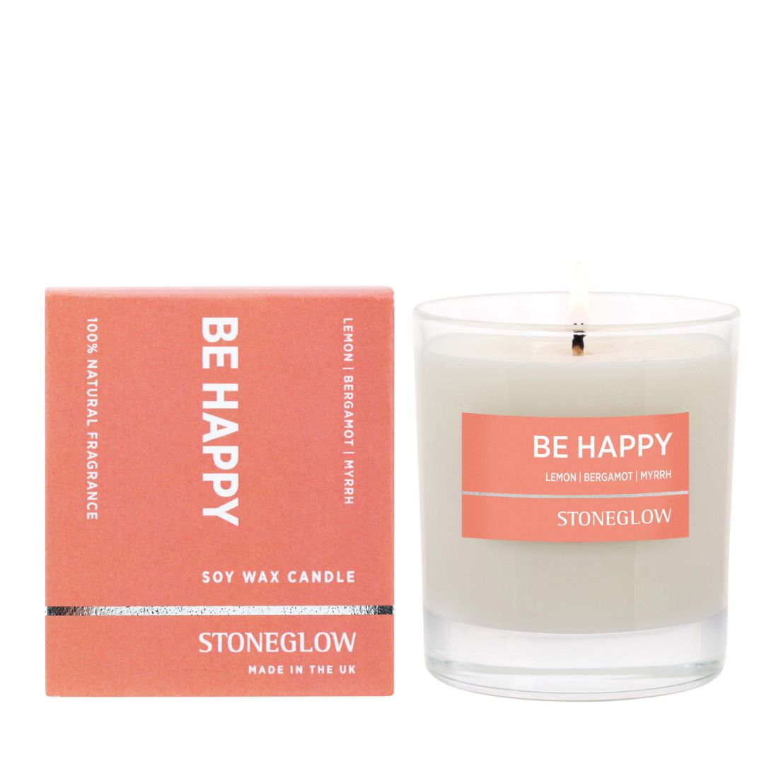 STONEGLOW WELLBEING CANDLE | BE HAPPY