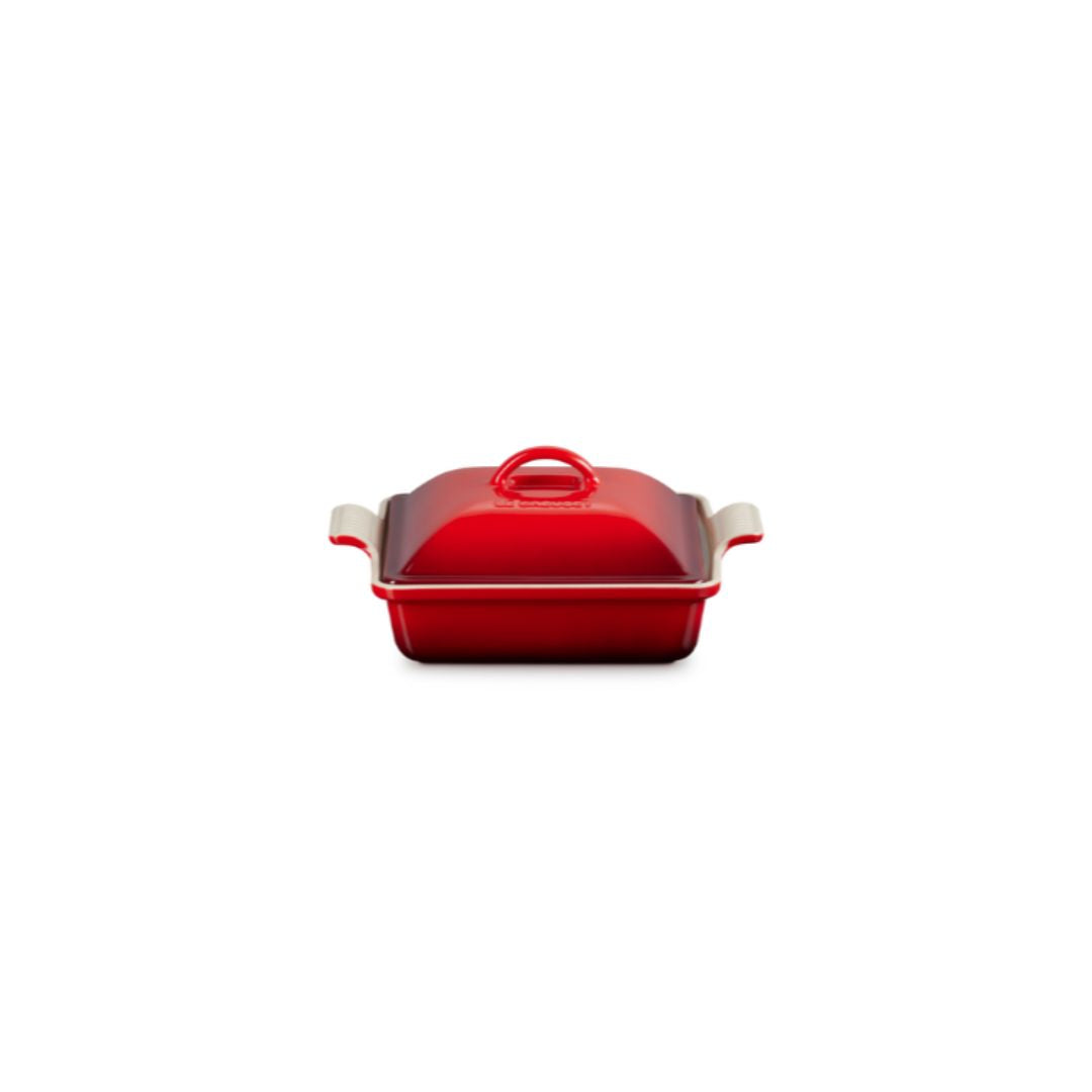LE CREUSET HERITAGE SQUARE DISH WITH LID